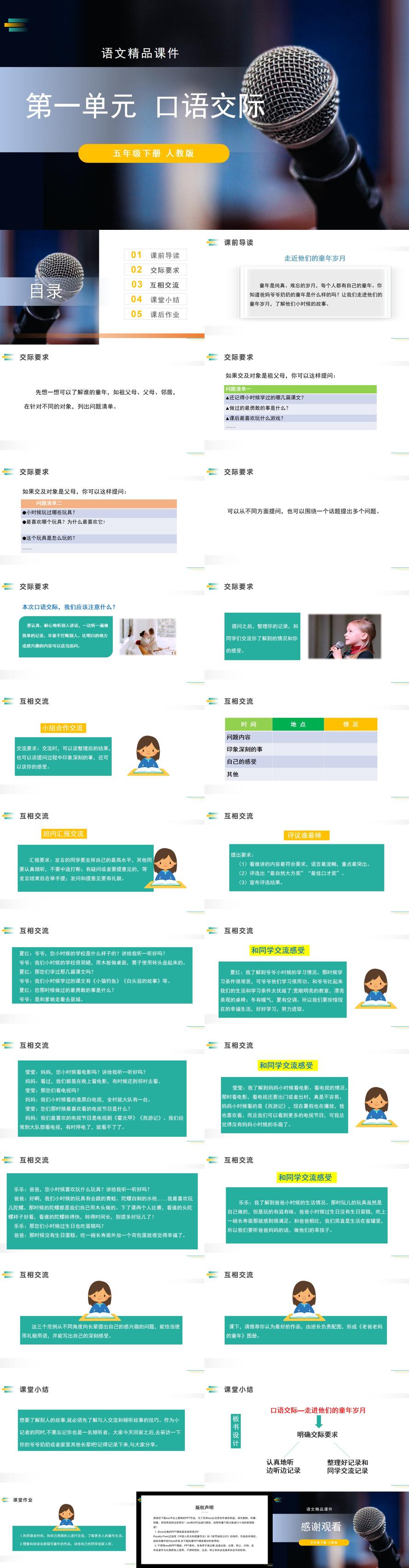 《口语交际》人教版五年级下册语文精品PPT课件